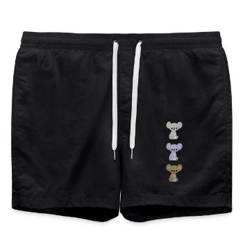 Triple Koala - Short de bain - noir - Devant - AI Model Male 185 light (185cm)