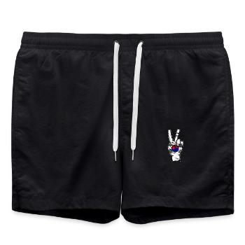 South Korea Flag Peace Victory Symbol Used - Swim Trunks - black - Front - AI Model Male 185 light (185cm)