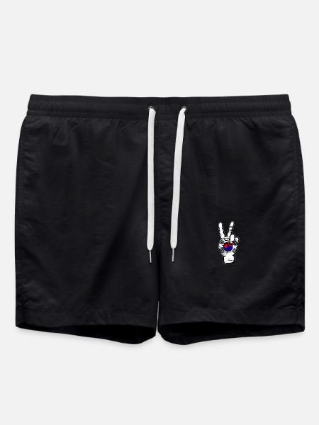 Drapeau de la Corée du Sud Paix Victoire Symbole Utilisé - Short de bain - noir