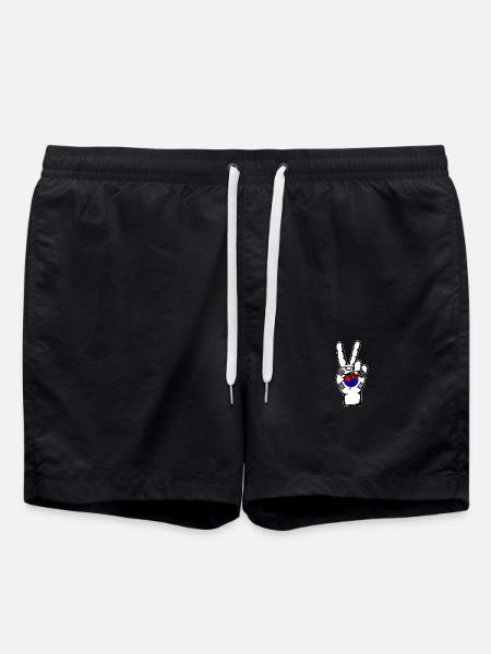 Südkorea Flagge Frieden Victory Symbol - Badeshorts - Schwarz