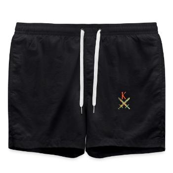 épées croisées e 200 k - Short de bain - noir - Devant - AI Model Male 185 light (185cm)
