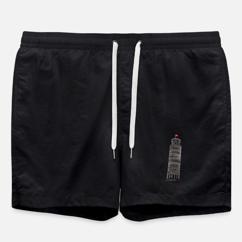 Schiefe Turm von Pisa - Badeshorts - Schwarz