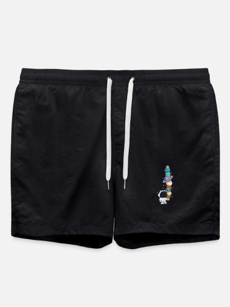 Astronaute avec glace - Short de bain - noir