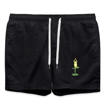 Frosch Yoga Fitness Gymnastik - Badeshorts - Schwarz - Vorne - AI Model Male 185 light (185cm)