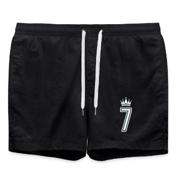 7_krone- - Badeshorts - Schwarz - Vorne - AI Model Male 185 light (185cm)