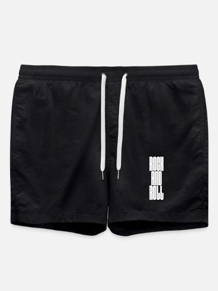 Rock'n'Roll Bold Typografie - Badeshorts - Schwarz