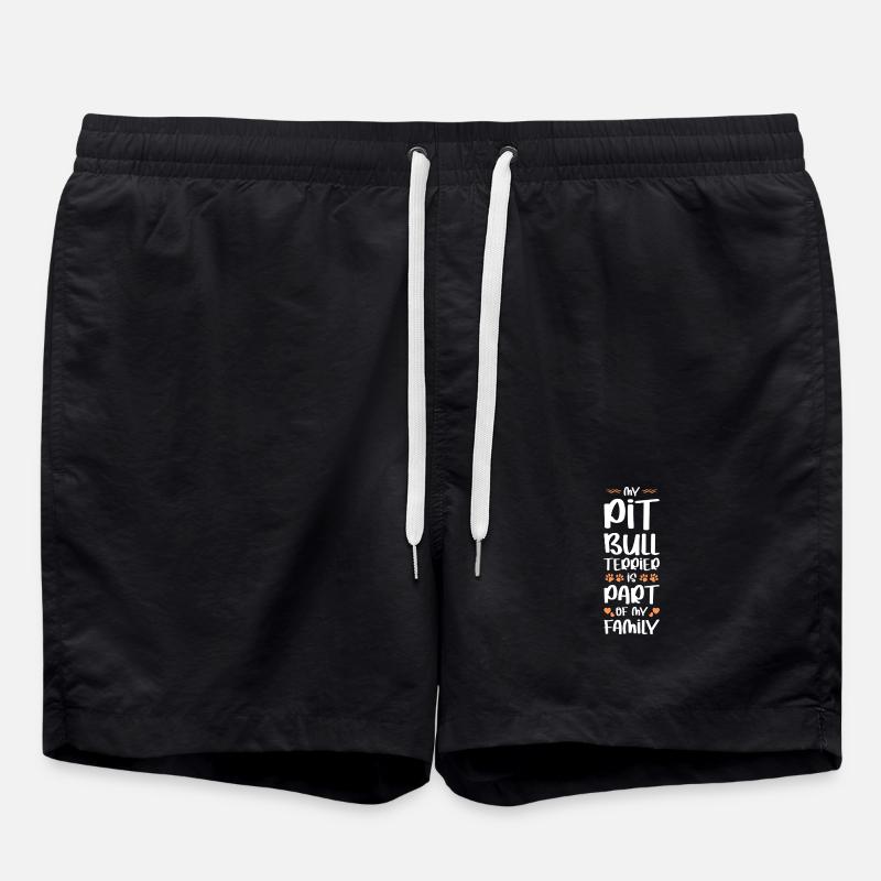 PIT_BULL_TERRIER - Swim Trunks - black