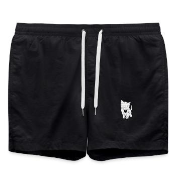 Katze Katzen - Badeshorts - Schwarz - Vorne - AI Model Male 185 light (185cm)