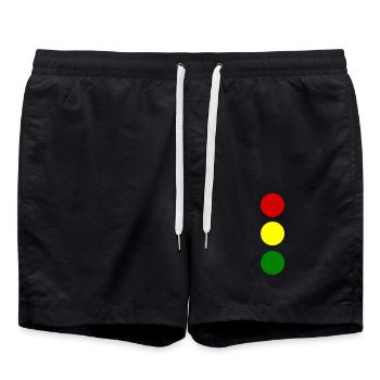 Ampel - Badeshorts - Schwarz - Vorne - AI Model Male 185 light (185cm)