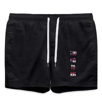 TOO BIG TO RIG 2024 - Swim Trunks - black - Front - AI Model Male 185 light (185cm)