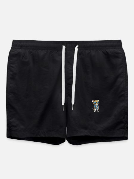 Leopard Comic Cool Sommer - Badeshorts - Schwarz