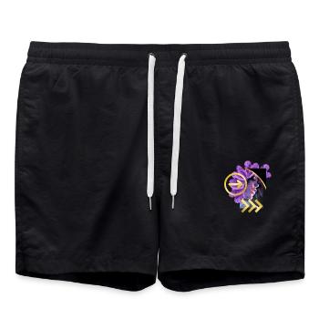 Gold and Face - Badeshorts - Schwarz - Vorne - AI Model Male 185 light (185cm)