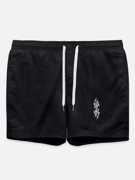 Flame Tribal - Swim Trunks - black