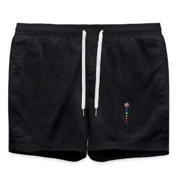 Richte dein Herz auf die Quelle aus. - Badeshorts - Schwarz - Vorne - AI Model Male 185 light (185cm)