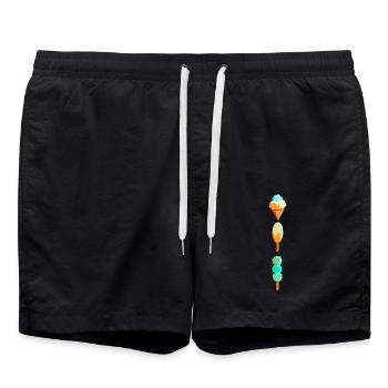 Glace - Short de bain - noir - Devant - AI Model Male 185 light (185cm)