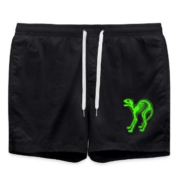Skeleton Cat - Swim Trunks - black - Front - AI Model Male 185 light (185cm)