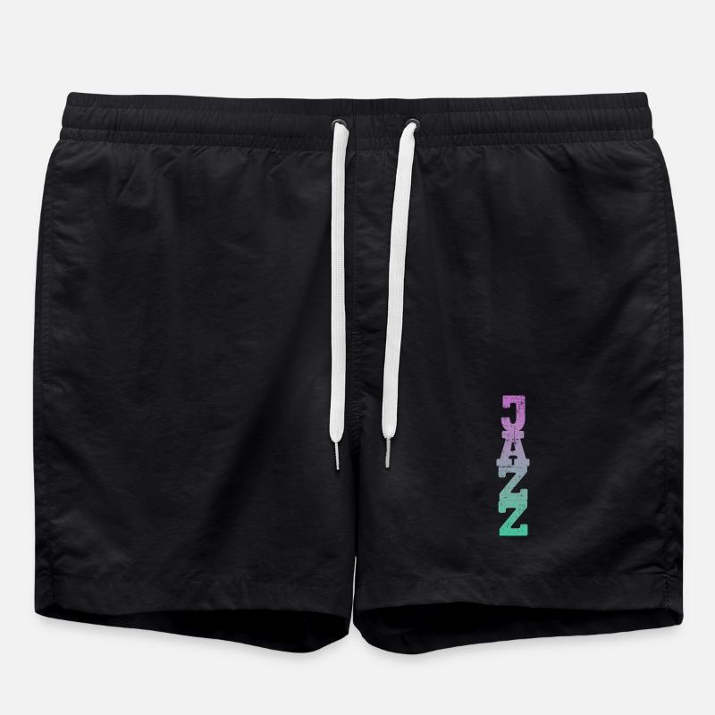 Jazz Musik Retro - Badeshorts - Schwarz