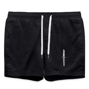 Katana Klinge - Badeshorts - Schwarz - Vorne - AI Model Male 185 light (185cm)