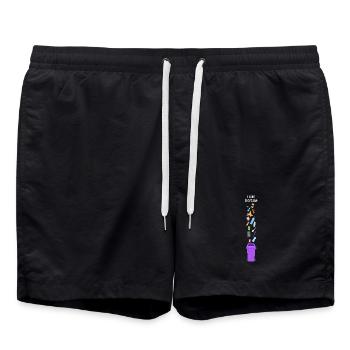 i love recycling - Swim Trunks - black - Front - AI Model Male 185 light (185cm)