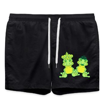 prince koenig froschkoenig couple couples aime verl - Short de bain - noir - Devant - AI Model Male 185 light (185cm)