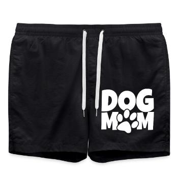 Dog maman de chien maman chien patte cadeau - Short de bain - noir - Devant - AI Model Male 185 light (185cm)