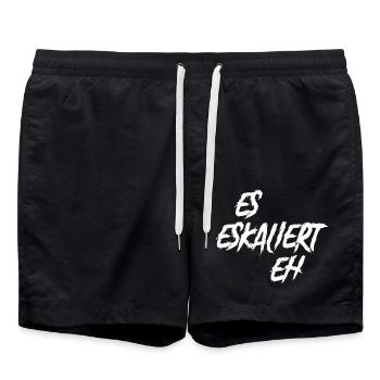 ES ESKALIERT EH - Badeshorts - Schwarz - Vorne - AI Model Male 185 light (185cm)