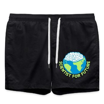 Scientist for Future - Swim Trunks - black - Front - AI Model Male 185 light (185cm)