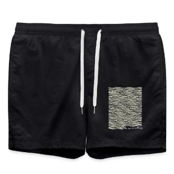 the sea is calling - la mer appelle - Short de bain - noir - Devant - AI Model Male 185 light (185cm)