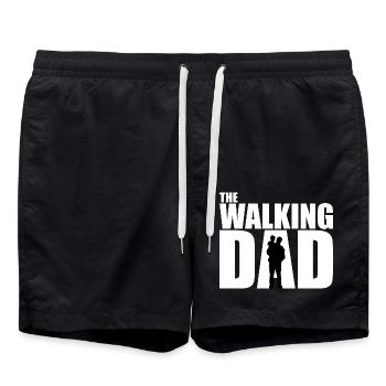 The WALKING DAD blanc - Short de bain - noir - Devant - AI Model Male 185 light (185cm)