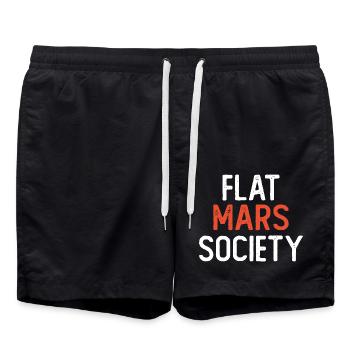 Flat Mars Society - Badeshorts - Schwarz - Vorne - AI Model Male 185 light (185cm)
