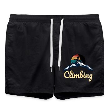 climbing bouldering rock climbing mountain sports - Swim Trunks - black - Front - AI Model Male 185 light (185cm)