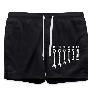 WRENCH - BEER OPENER - Swim Trunks - black - Front - AI Model Male 185 light (185cm)