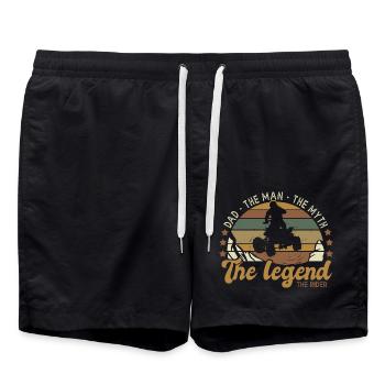 quad dad man myth legend cadeau homme quad moto - Short de bain - noir - Devant - AI Model Male 185 light (185cm)