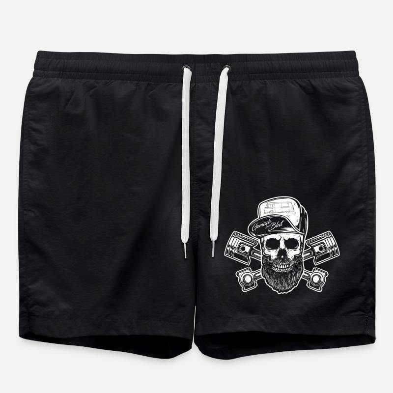 IFA Barkas B1000 Low - Mechanic Skull - Badeshorts - Schwarz