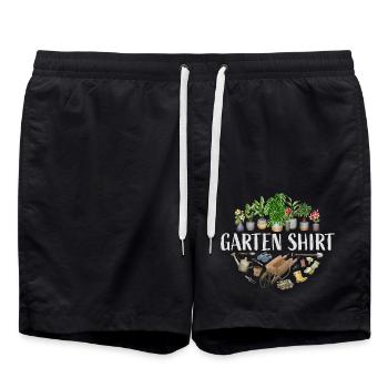Garten Shirt - Badeshorts - Schwarz - Vorne - AI Model Male 185 light (185cm)