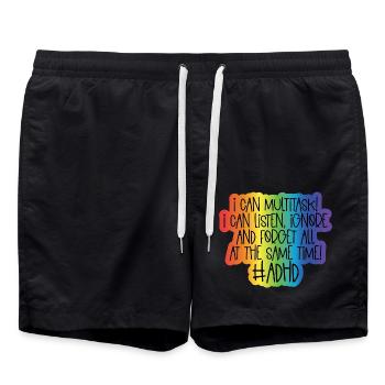 ADHS - Badeshorts - Schwarz - Vorne - AI Model Male 185 light (185cm)