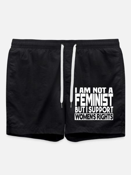 Supports women's rights - Swim Trunks - black