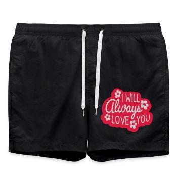 J’aimerai toujours - Short de bain - noir - Devant - AI Model Male 185 light (185cm)