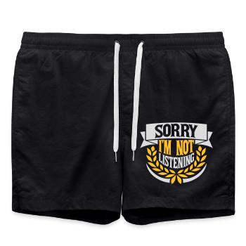 sorry in not listening - Swim Trunks - black - Front - AI Model Male 185 light (185cm)