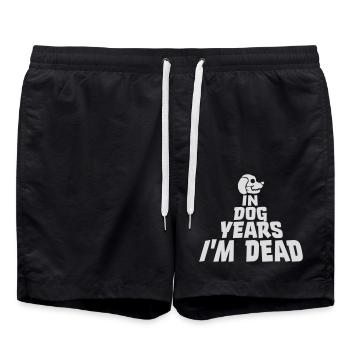 in dog years Dead - Badeshorts - Schwarz - Vorne - AI Model Male 185 light (185cm)