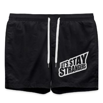 Citation Restons Strangers - Short de bain - noir - Devant - AI Model Male 185 light (185cm)