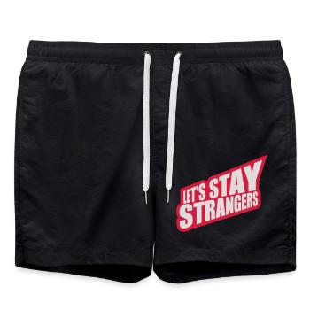 Citation Restons Strangers - Short de bain - noir - Devant - AI Model Male 185 light (185cm)