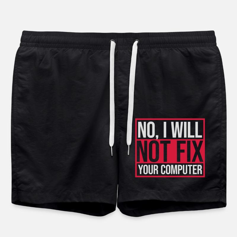 not fix your computer - Swim Trunks - black