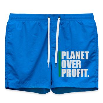 planet over profit Zitat - Badeshorts - Cobalt blue - Vorne