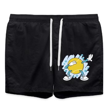 Tennis Dabbing Tennisspieler Dabben Tennisverein - Badeshorts - Schwarz - Vorne - AI Model Male 185 light (185cm)