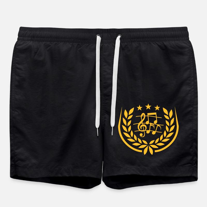 Laurel wreath Music clef - Swim Trunks - black