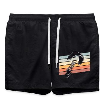Kitesurfer Kiteboard Kitesurfen Kitesurf - Badeshorts - Schwarz - Vorne - AI Model Male 185 light (185cm)