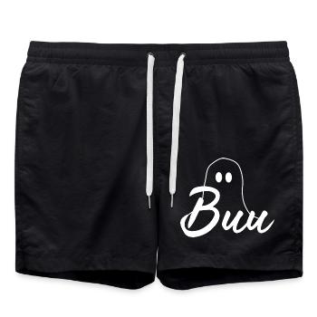 T-shirt d’Halloween Ghost spooky chemise mignonne - Short de bain - noir - Devant - AI Model Male 185 light (185cm)