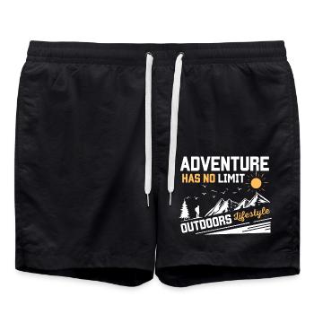 ADVENTURE HAS NO LIMIT 2 - Swim Trunks - black - Front - AI Model Male 185 light (185cm)
