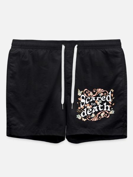 Scared to death for dark backgrounds - Swim Trunks - black